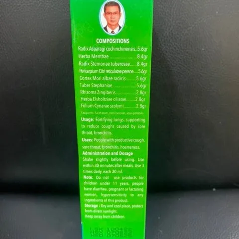 Dung Dịch Uống Thiên Môn Bổ Phổi Bình Đông 280ML - Giảm Ho, Đau Họng, Hỗ Trợ Sức Khỏe Hô Hấp Cho Trẻ Em 3-13 Tuổi