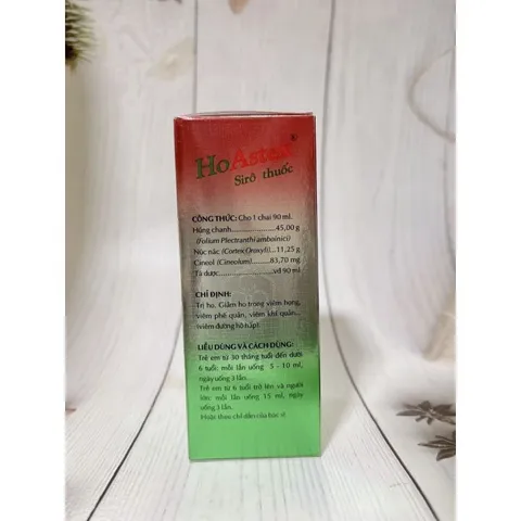 Siro HoAstex OPC 90ML - Thực Phẩm Chức Năng Giảm Ho Tự Nhiên, Dịu Họng và Long Đờm Cho Trẻ Em và Người Lớn