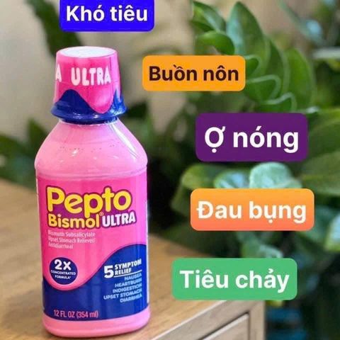 Siro Hỗ Trợ Tiêu Hóa Dạ Dày Pepto Bismol Ultra 354ml - Giúp Giảm Buồn Nôn, Đau Bụng, Khó Tiêu Cho Người Lớn và Trẻ Em Từ 12 Tuổi