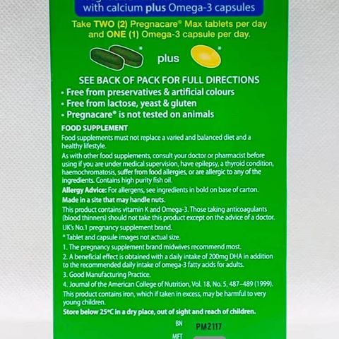 Vitamin Tổng Hợp Bà Bầu Vitabiotics Pregnacare Max 84 Viên - Hỗ Trợ Sức Khỏe và Phát Triển Thai Nhi, Sản Phẩm Chất Lượng Tại Anh