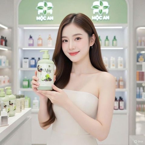 [ MUA 1 TẶNG 1 ] Dầu Gội MỘC Cao Cấp Chiết Xuất Bưởi Bồ Kết & Hương Nhu - Hỗ Trợ Mọc Tóc & Giảm Rụng, Tóc Mềm Mượt Tự Nhiên