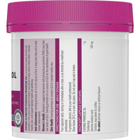 Viên uống tinh dầu hoa anh thảo Swisse Ultiboost - Hỗ trợ sức khỏe và cân bằng nội tiết tố phụ nữ, 200 viên
