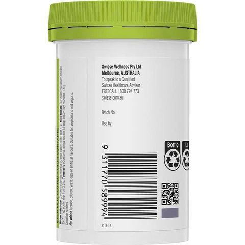 Viên Uống Giải Độc Gan Swisse Ultiboost - Chiết Xuất Cây Kế Sữa Từ Úc, Hỗ Trợ Chức Năng Gan và Giải Độc Tự Nhiên