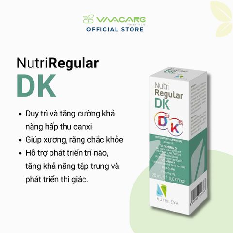 Siro Nutriregular DK Drops - Bổ Sung Vitamin D3 & K1 Từ Ý, Hỗ Trợ Xương Chắc Khỏe Cho Trẻ Và Người Lớn, Dạng Giọt Tiện Lợi