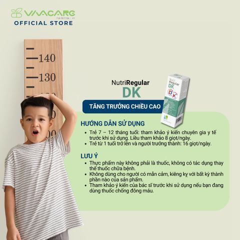 Siro Nutriregular DK Drops - Bổ Sung Vitamin D3 & K1 Từ Ý, Hỗ Trợ Xương Chắc Khỏe Cho Trẻ Và Người Lớn, Dạng Giọt Tiện Lợi