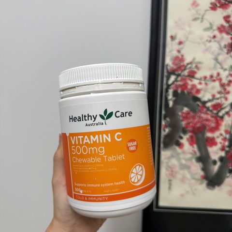 Viên Nhai Vitamin C Healthy Care 500mg - Tăng Cường Miễn Dịch, Làm Đẹp Da, 500 Viên Dễ Dùng Cho Cả Gia Đình