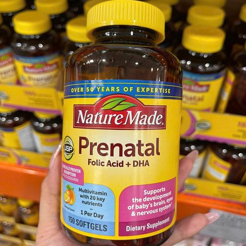 Vitamin Tổng Hợp Prenatal + Folic Acid + DHA 150 Viên - Hỗ Trợ Phát Triển Cho Mẹ Bầu và Thai Nhi - NatureMade Mỹ