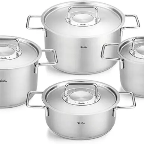 Bộ Nồi Inox Fissler Pure Collection 4 Món - Chất Lượng Đức, Dùng Được Cho Mọi Loại Bếp, An Toàn và Tiện Lợi