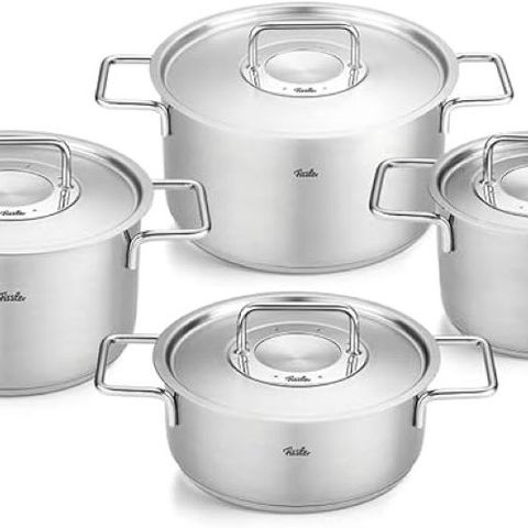 Bộ Nồi Inox Fissler Pure Collection 4 Món - Chất Lượng Đức, Dùng Được Cho Mọi Loại Bếp, An Toàn và Tiện Lợi