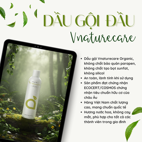 Dầu Gội V-Naturecare 300ml - Chăm Sóc Tóc Tự Nhiên, Giảm Gãy Rụng, Dưỡng Ẩm Mềm Mượt, Không Chứa Hóa Chất Độc Hại