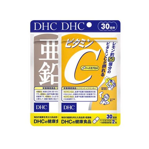 Viên uống DHC Combo Ngừa Mụn Mờ Thâm 30 Ngày - Vitamin C & Zin C Hỗ Trợ Làm Đẹp Da Trẻ Khỏe Tại Nhật Bản