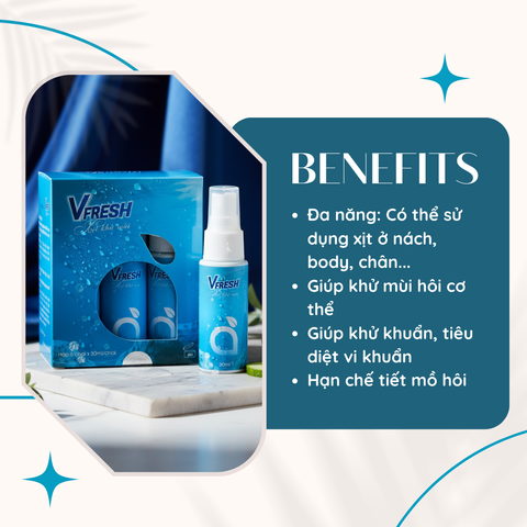Xịt Khử Mùi Vfresh 30ml | Hương Nước Hoa
