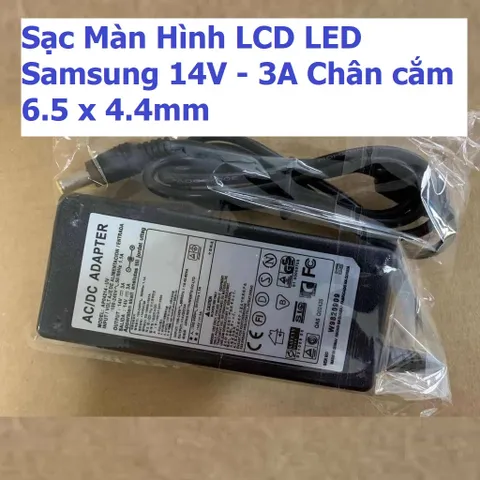 Sạc Màn Hình LCD LED Samsung 14V - 3A Chân Cắm 6.5mm x 4.4mm Kèm Dây Nguồn - Phụ Kiện Thiết Bị Số Hàng Đầu
