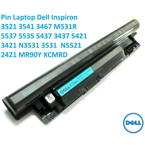 Pin Laptop Dell Inspiron 6 Cell Black - Compatible with Models 3521 3541 3467 5537 5437 MR90Y XCMRD - 100% New Quality Assurance