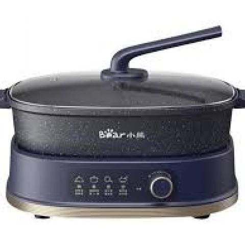 Nồi Lẩu Điện 2 Ngăn Bear SB-NL60U (6L) - Dung Tích 6L cho 4-8 Người, Chống Dính, Nấu Nhanh, Tiện Lợi