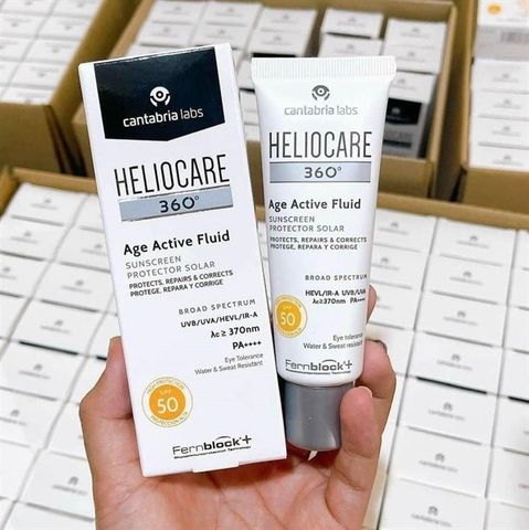 Kem Chống Nắng Heliocare 360 Age Active Fluid SPF50 - Ngăn Lão Hóa và Bảo Vệ Toàn Diện cho Da
