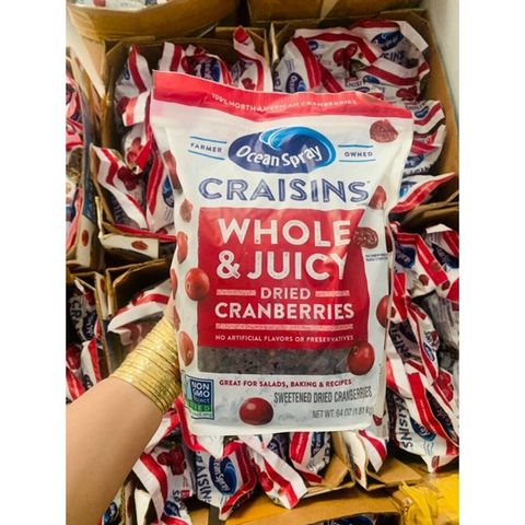 Nam Việt Quốc Khô Ocean Spray Craisins 1.81kg - Hạt Nho Khô Chua Ngọt Tự Nhiên, Giàu Dinh Dưỡng, Snack Lành Mạnh