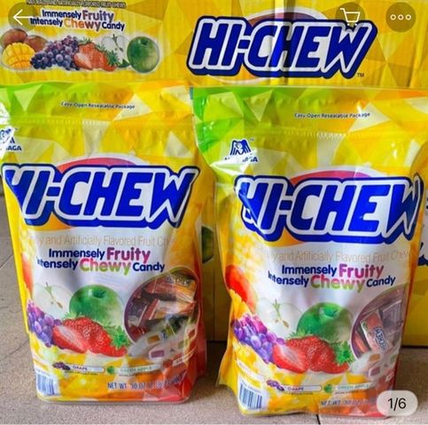 Kẹo Dẻo Trái Cây Hi-Chew 850g - Hương Vị Ngọt Ngào, Dẻo Dai Thơm Ngon, Bánh Kẹo Trái Cây Cao Cấp