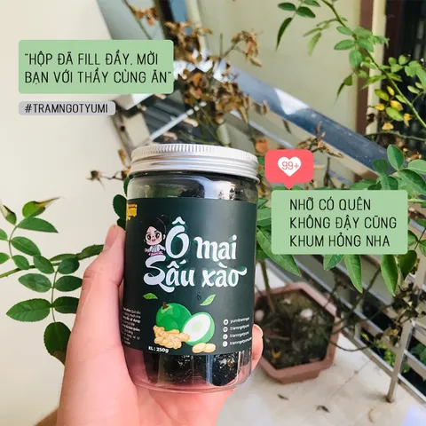 Ô mai Sấu xào gừng Yumi đồ ăn vặt mứt quả xí muội ngọt cay thơm ngon 507007