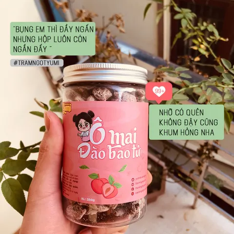 Ô mai Đào bao tử Yumi đồ ăn vặt xí muội chua ngọt thơm ngon 507017