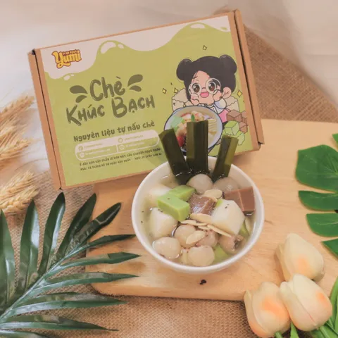 Nguyên liệu nấu chè Khúc Bạch Yumi, set chè Khúc Bạch bổ dưỡng kèm hướng dẫn nấu từng bước 507018