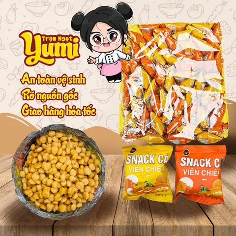 Snack cá viên chiên bịch 60 gói Haidilao chính hãng Minh Châu Food giòn thơm đồ ăn vặt cổng trường 507022