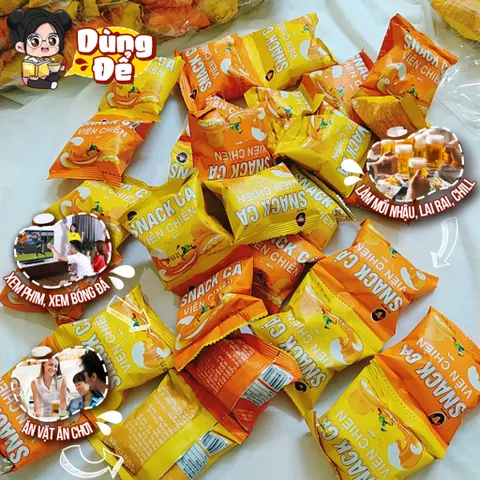 Snack cá viên chiên bịch 60 gói Haidilao chính hãng Minh Châu Food giòn thơm đồ ăn vặt cổng trường 507022