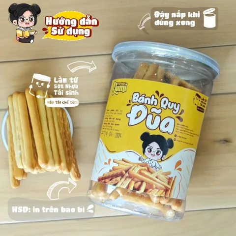Bánh quy đũa bơ sữa mặn Yumi bánh ngọt ăn vặt giòn xốp thơm ngon 200g 507023