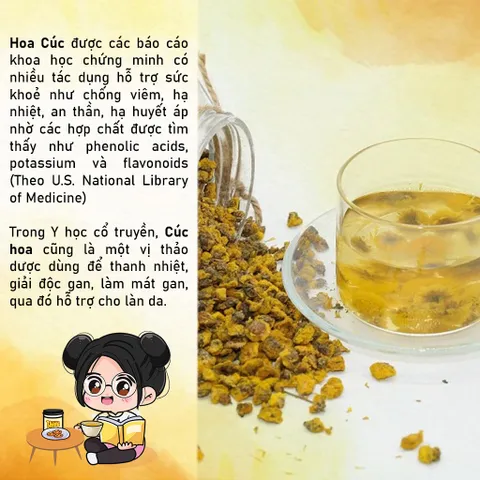 Trà hoa cúc Yumi hộp 75g, Trà cúc vàng tự nhiên 507024