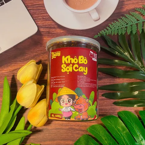Khô bò sợi cay Yumi đồ ăn vặt thịt bò khô xé cay thơm ngon an toàn vệ sinh 507026