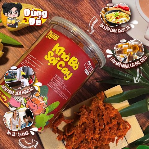 Khô bò sợi cay Yumi đồ ăn vặt thịt bò khô xé cay thơm ngon an toàn vệ sinh 507026