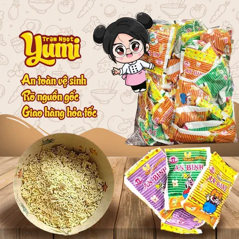 Mì tôm ăn liền trẻ em An Bính bịch 50 gói đồ ăn vặt tuổi thơ Yumi 507027