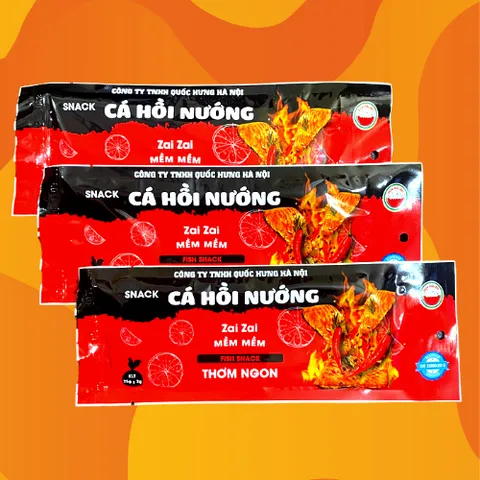 Snack Cá hồi nướng làm từ Bột mì Que cay tuổi thơ đồ ăn vặt Yumi thơm ngon 507029