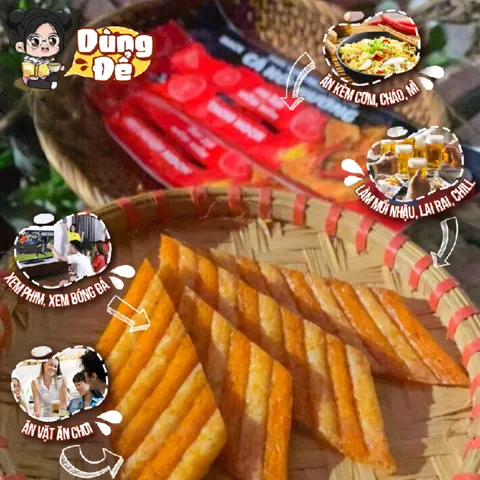 Snack Cá hồi nướng làm từ Bột mì Que cay tuổi thơ đồ ăn vặt Yumi thơm ngon 507029