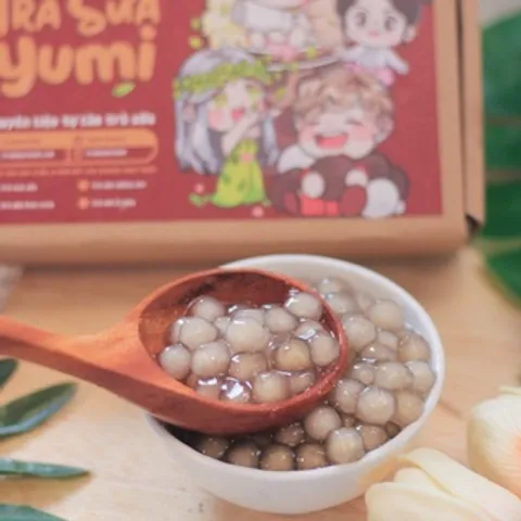 Gói Trân Châu Tự Nấu 100g & 400g - Nguyên Liệu Làm Trà Sữa Yumi Thơm Ngon, An Toàn, Không Hóa Chất
