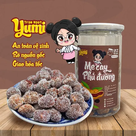 Me cay sấy phủ đường Yumi, kẹo me cay chua ngọt, đồ ăn vặt thơm ngon 507034