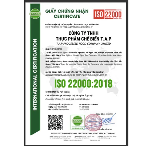 Chân gà cay Việt Nam TAPFOOD giòn dai thơm ngon chuẩn vị - Trạm ngọt Yumi