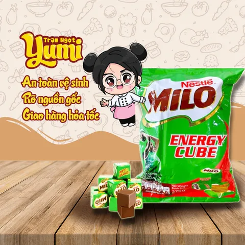 Kẹo Milo Cube Nestle 50/100 viên, Kẹo Milo Energy Cube Cacao Sữa đồ ăn vặt Yumi thơm ngon 507038