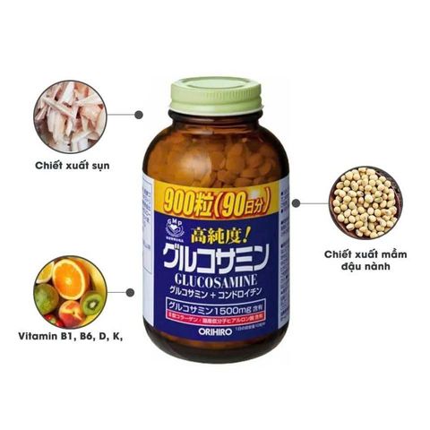 Viên Uống Glucosamine Orihiro 900 Viên - Hỗ Trợ Khớp và Xương Sức Khỏe Từ Thiên Nhiên, Duy Trì Linh Hoạt cho Người Cao Tuổi và Vận Động Viên