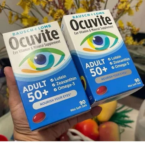 Viên Uống Bổ Mắt Ocuvite Adult 50 + Bausch & Lomb 150 Viên Mỹ  Bổ sung Vitamin khoáng chất thiết yếu cho mắt