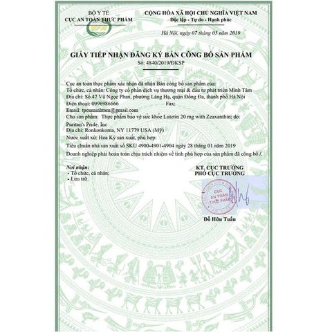 [Date 2027] Viên uống bổ mắt, tăng cường thị lực puritan's pride lutigold lutein 20mg (120 viên)