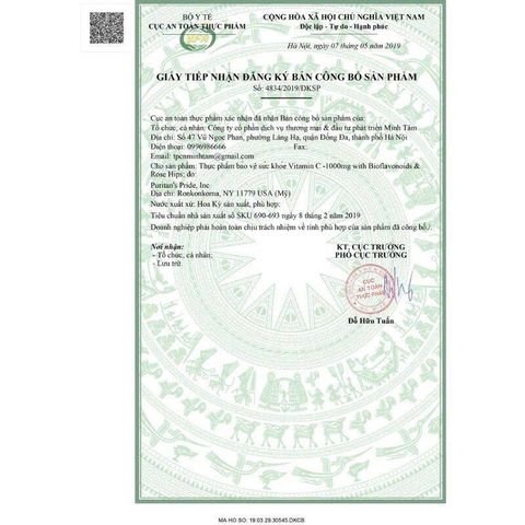 [Date 2027] Viên uống bổ sung Vitamin C 1000mg, C 500mg Puritan's Pride 100v 507114