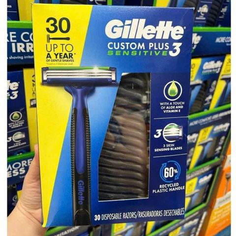 [Hàng Mỹ] Dao cạo râu 3 lưỡi Gillette Custom Plus 3 507121