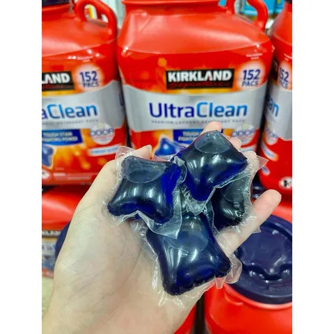 Viên giặt xả quần áo Ultra Clean Kirkland Mỹ - 152 viên tiết kiệm, giặt sạch như mới, không để lại vệt trắng, hương thơm dễ chịu