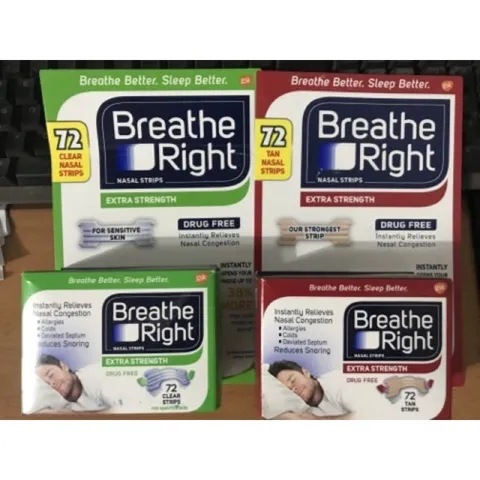 [Hàng Mỹ, Date 2029] Miếng dán mũi giảm nghẹt mũi, giảm ngáy (gáy) khi ngủ Breathe Right - Shop Songna 507158