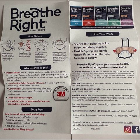 [Hàng Mỹ, Date 2029] Miếng dán mũi giảm nghẹt mũi, giảm ngáy (gáy) khi ngủ Breathe Right - Shop Songna 507158