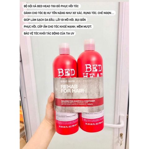 (Hàng chuẩn Mỹ)Cặp Dầu gội - xả TIGI Bed Head 507159