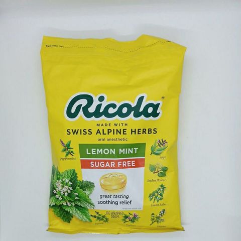 [Date 2027] Kẹo Ngậm Thảo Mộc Không Đường Ricola Lemon Mint