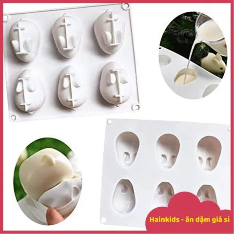 Khuôn Silicone Hình Thỏ & Heo - Làm Pudding, Thạch Rau Câu, Nến Thơm - Dễ Dàng Lấy Thành Phẩm, Đồ Gia Dụng Thông Minh