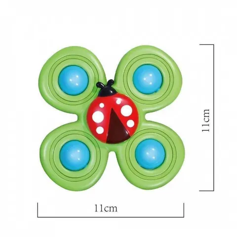 Bộ 3 Con Quay Spinner Hình Côn Trùng Vui Nhộn An Toàn Cho Bé - Đồ Chơi Nhựa ABS Chất Lượng Cao, Màu Sắc Bắt Mắt, Dễ Thương